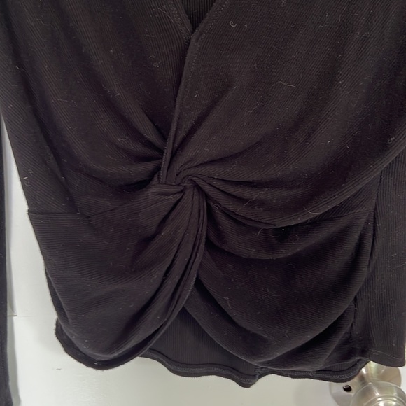 Vici Dolls Knotted Twist Front Ribbed Top Sweater - Picture 2 of 3